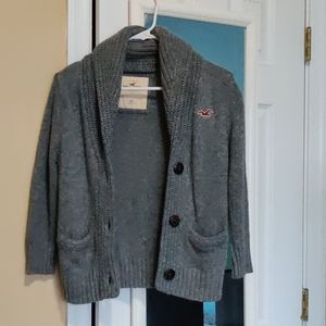 XS Gray Hollister Cardigan